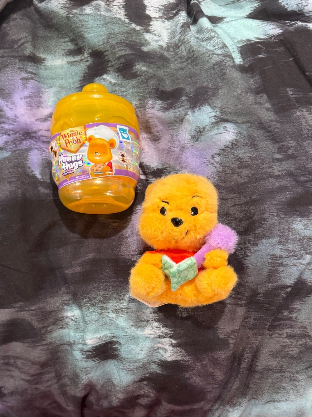 Winnie the Pooh Plush Toy with Purple Scarf and Red Shirt - Disney